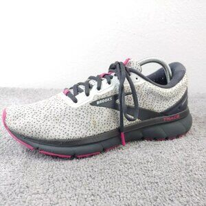 Brooks Trace 1 Womens Size 10.5 Running Shoes 1203511B057 Gray White Sneakers